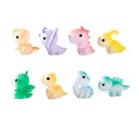GLEAVI 1 Set Piccoli Dinosauri in Resina Ornamenti Giocattoli di Dinosauri Figurine Decorazione Compleanno Decorazioni di Dinosauri Giocattoli di Dinosauro 8 Pezzi