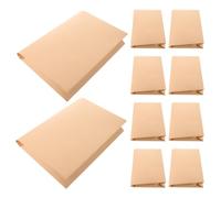 GLEAVI 10 Pezzi Copertine Autoadesive in Carta Kraft per Libri Scolastici A4, Resistenti All'acqua e Scrivibili, per Proteggere Quaderni e Testi in Biblioteca per Progetti Fai-da-te