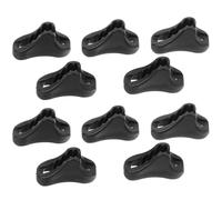 GLEAVI 10 Pezzi Fibbie per Corda da Campeggio Nere Tenditori Antiscivolo per Tende e Ombrelloni Accessori Leggeri e Resistenti per Fissaggi da Picnic e attività Outdoor