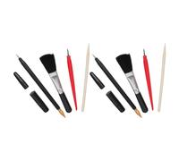 GLEAVI 10 Pezzi Strumento per Graffiare per Pittura Scratch, Set | Legno e Metallo Abs, Forme Diverse, per Lezioni D'arte e Progetti Creativi