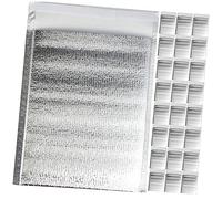 GLEAVI 100 Pezzi Borse isolanti borsa termica per il pranzo Borse isolate per il cibo rivestimento borse termiche sacchetto termico piccola borsa termica sacchetti di confezione Silver