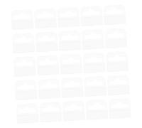 GLEAVI 100 pezzi Linguette Adesive Trasparenti con Foro per Appendere Ganci Adesivi per Esposizione Facili da Installare e Rimuovere per Etichette e Visual Merchandising