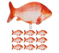 GLEAVI 10pezzi Palloncini Forma di Carpa di Pellicola di Alluminio Decorazioni Gonfiabili per Feste Tema Pesca Palloncini Forma di Pesce Oceanico per Compleanni e Shower