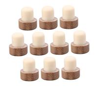 GLEAVI 10pezzi Tappi Per Bottiglie Vino in Legno Tappi Per Bottiglie Sigillati Design Semplice Da Dieci Smontabile Per Pulizia