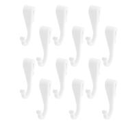GLEAVI 12 Ganci per Ripiani a Griglia in Plastica Bianca Ganci a Clip per Mensole in Filo Metallico Resistenti per Organizzazione Utensili e Scaffalature Installazione senza Attrezzi Set