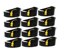 GLEAVI 12 Pezzi Cappello di carta da dottore tappi di laurea fatti a mano cappello da laureato divertimento alunno Caps cappelli di laurea fai da te mestiere di cappelli di laurea Nero