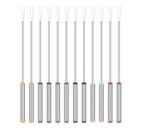 GLEAVI 12 pezzi Forchette in Acciaio Inossidabile per Fonduta con Resistenti al Calore per Frutta Cioccolato e Formaggi Utensili Decorativi DIY per Cucina e Colore Casuale Colore Casuale