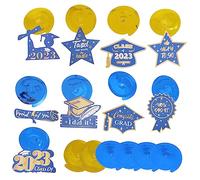 GLEAVI 15 Pezzi Ciondolo a Spirale Partito di Laurea Classe di Decorazioni 2023 turbinii Decorativi per Grad Decorazione della Festa di Laurea Decorazione laureata PVC Blu