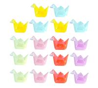 GLEAVI 18 Pollici Miniature Origami Crane Ornaments Luminescent Resin Figurines Glow in The Dark For Diy Aquarium Dollhouse Garden Micro Landscape Decor