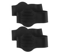 GLEAVI 2 Paia Copri Lacci per Scarpe da Calcio, Silicone Nero | Antiscivolo, Facile da Installare, per Tacchetti Baseball e Softball, Allenamento Esterno e Gara