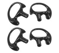 GLEAVI 2 Paia di Tappi Auricolari in Silicone Nero per Auricolari a Tubo Acustico, Resistenti e Adatti per Kit Audio a Bobina, Non Si Deformano Facilmente
