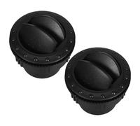 GLEAVI 2 Pezzi Bocchetta Aria Condizionata Rotante 60mm, ABS Nero | Controllo Apertura e Chiusura, per Rv e Condotti Aria, Installazione Cruscotto
