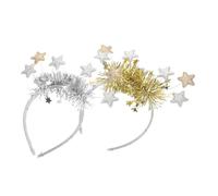 GLEAVI 2 Pezzi Chiesa a fascia a stella felice anno nuovo corone Fascia di paillettes costume da stella accessori di Capodanno cappello di aragosta costume da fungo da donna plastica