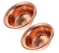GLEAVI 2 Pezzi Coppa Sacra D'acqua in Rame, Coppa delle Offerte Tempio, 7cm, Fatta a Mano, Stile Retro, per Offerte nel Tempio Buddhista