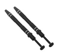 GLEAVI 2 Pezzi Estrattore Viti Grabber Tool 4 Artigli in Alluminio Nero per Componenti Elettronici e Chip Ic, Strumento di Raccolta Precisione