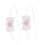 GLEAVI 2 Pezzi naso di coniglio Kit di accessori per costume da coniglio maschera di coniglio costume da coniglio bianco costume da animale pasquale accessori pasquali Peluche bianca