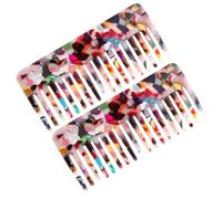 GLEAVI 2 Pezzi Pettine Antistatico in Foglio di Acetato per Chioma | Uso Viaggio e Casa, Liscia e Disciplina i Chioma, Design Fashion Look Elegante e Cute
