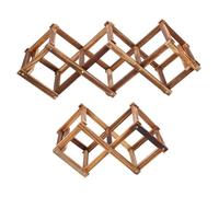 GLEAVI 2 Pezzi Portabottiglie Vino Pieghevoli in Scaffali da Vino Moderni Cucina e Bar Supporto Bottiglie e Resistente