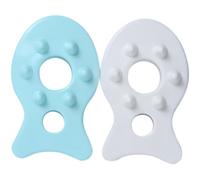 GLEAVI 2 Pezzi Raschietto Gua Sha in Materiale Sicuro e Delicato per Massaggio Viso e Corpo, Strumento Portatile per Terapia dei Meridiani della Pelle, per Uso Domestico Colore Casuale