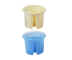 GLEAVI 2 Pezzi Secchio per Pennelli in Plastica Resistente agli Urti Funzione di Lavaggio Separato per Artisti e Pittori Durante attività Artistiche e Schizzi All'aperto Colore Casuale