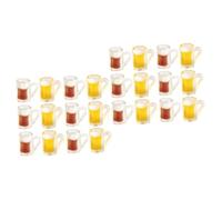 GLEAVI 2 Set Mini Tazza Di Birra Rendilo Mini Cibo Accessori Per La Casa Delle Bambole Tazze Mini Giocattoli Alimentari Arredamento Delle Bambole Mini Cose Mini Roba Resina 20 Pezzi * 2