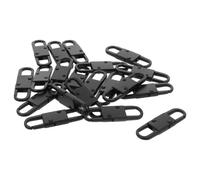 GLEAVI 20 Pezzi Mini Moschettone a S in Lega Nero Chiusura a Molla Doppia Resistente e Compatibile Catene Regolabili, per Accessori da Viaggio e Campeggio