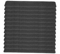 GLEAVI 20 Pezzi Nastro Antiscivolo Autoadesivo Nero Strisce Antisdrucciolo Impermeabili in Pet Resistente per Scale Esterni Nastro di Sicurezza Antiscivolo Grit Alta Aderenza e Durata