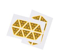 GLEAVI 20pezzi Adesivi Di Avvertimento Triangolari Gialli Per Sicurezza Laboratorio Etichette Autoadesive Per Rischio Biologico e Contaminazione Ambienti Industriali e Ospedalieri