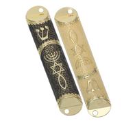 GLEAVI 2sets Mezuzah in Lega di Zinco per Porta con Pergamena Decorazione Ebraica per Casa Simbolo di Fede e Protezione Spirituale Regalo per Hanukkah e Celebrazioni Ebraiche