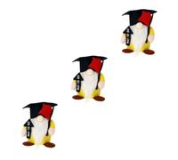 GLEAVI 3 Pezzi Bambola Cappello Dottore Peluche Gnomi Per La Laurea Animale Di Peluche Ornamento Della Stagione Di Laurea Di Peluche Di Laurea Bambola Gnome Stoffa