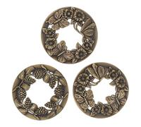 GLEAVI 3 Pezzi di Coperchio per Candela in Metallo Vintage per Bruciare Candele tealight, Manicotti per Coprire Il Coperchio Superiore di Ricambio per la Meditazione in Spa