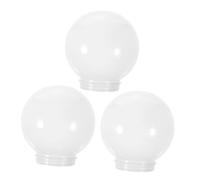GLEAVI 3 pezzi Paralume Globo in Acrilico Bianco Opaco Sfera Lampada da Parete Øcm Ricambio per Applique Interno ed Esterno Adatto Lampade da Giardino e Illuminazione Contemporanea