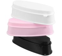 GLEAVI 3 Pezzi Vassoio per Polvere Unghie Compatto in Plastico Resistente per Tecnici Unghie Funzione di Riduzione degli Sprechi per Servizi Mobili On The Go