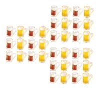 GLEAVI 3 Set Mini Tazza Di Birra Mini Roba Arredamento Tazze Mini Mobili Per Casa Delle Bambole Boccale Di Birra Rendilo Mini Cibo Mini Giocattoli Alimentari Mini Cose Resina 20 Pezzi * 3