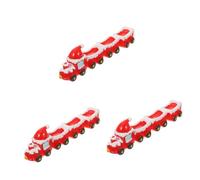 GLEAVI 3 Set Ornamenti del Treno di Natale Addobbi Natalizi Micro Figurine Nozze Miniature Decorazioni Natalizie per La Casa delle Bambole Arredamento Carino Cervo Resina