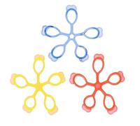 GLEAVI 3pezzi Esercitatore Per Dita Allenatore Portatile Per Musici Rafforza Muscoli e Velocità Per Chitarra e Pianoforte Giallo Blu