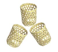 GLEAVI 3pezzi Manicotti per Vasi in bambù Copertura Protettiva per Tazze e Bottiglie Design Vintage Leggero e Resistente al Calore