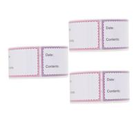 GLEAVI 3rotoli Etichette Adesive Per Congelatore e Frigorifero Etichette Rimovibili Per Alimenti Adatte Per Barattoli e Contenitori Materiale Carta Premium Facili Da Scrivere e