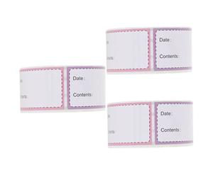 GLEAVI 3rotoli Etichette Adesive Per Congelatore e Frigorifero Etichette Rimovibili Per Alimenti Adatte Per Barattoli e Contenitori Materiale Carta Premium Facili Da Scrivere e