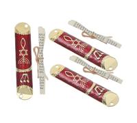 GLEAVI 3sets Custodia per Mezuzah in Metallo Decorazione Ebraica per Porta Design Classico per Muro Accessorio per Casa per Mezuzah Ebraica e Celebrazioni Come Hannukah