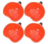 GLEAVI 4 ciotole per salsa di soia per sushi: grazioso piatto in ceramica a forma di zucca - ciotola per condimenti da cucina - piatti da antipasto per servire Halloween e Ringraziamento