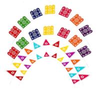 GLEAVI 4 pezzi Bandiere Decorative Messicane Colorate per Feste Striscioni Iridescenti da Appendere per Finestre e Interni Ed Esterni Addobbi Compleanno Tema