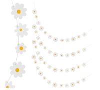 GLEAVI 4 Pezzi Little Daisy Tira La Bandiera Ghirlanda Decorazioni Di Benvenuto Per Neonati Oh Mom Nursery Daisy Festa Di Compleanno Banner Sfondo Daisy Festa Di Compleanno Decorazione