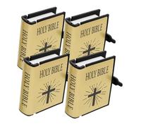 GLEAVI 4 Pezzi Mini Libro Per Casa Delle Bambole Decorazione Per Casa Delle Bambole Mini Bibbia Portachiavi Accessori Per Casa Delle Bambole Libri Bibbie In Miniatura Mini Bibbie Libro