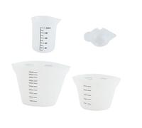 GLEAVI 4 pezzi Misurini in Silicone Flessibile con Scala Tazze Graduati per Latte Vernice Facili da e Non Appiccicosi Uso e Cucina