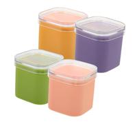GLEAVI 4 Pezzi Stampo per Ghiaccio Silicone per Cocktail e Bevande Facile da e Riutilizzabile Contenitori per Condimenti Colori Vivaci Rosa Verde Giallo