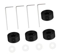 GLEAVI 4 Set Copri Interruttore Pedale per Pedali Effetti Chitarra in Lega di Alluminio Nero, Protettivi e Prolungano la Durata, per Pedalboard Effetti