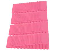 GLEAVI 4pezzi Fermaporta in Plastico Rosa Antiscivolo Design Creativo, Protegge Porte e Muri Senza Graffiare, per Casa e Ufficio