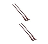 GLEAVI 4pezzi Grattaschiena Legno Strumento Per Massaggio Della Schiena Design Ergonomico Con Manico Confortevole Rosso Forma Rotonda