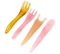 GLEAVI 4pezzi Gua Sha Scraping Board di Raschietto per Massaggio Portatile Piastra Raschiante per Viso e Corpo Strumento per Massaggi Massaggiatore Resina di Cera d Api